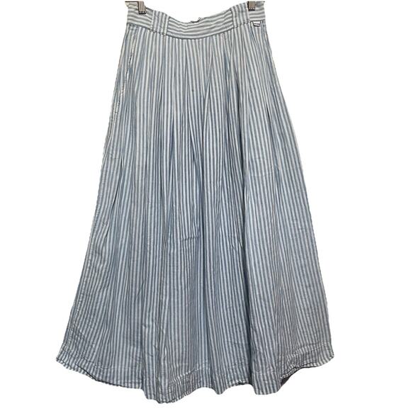 Vintage Guess by Georges Marciano Pleated Midi Skirt Size 29 Striped Modest USA - Picture 1 of 6
